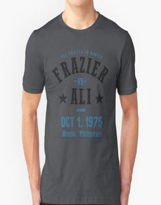 Men039s Tshirts Ali vs Frazier The Thrilla in Manila T Shirt Round Collar Kort ärm Muhammad Joe Boxing9990969