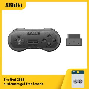 GamePads 8bitdo SN30 2.4G 원본 SNES/SFC 용 무선 게임 패드 (SN/SF/Transparent Edition) 슈퍼 NES