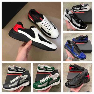 2023 Casual Corredor Sapatos Esportivos America Cup Low Top Sapatilhas Sapatos Mens Moda Sola De Borracha Tecido Couro Patente Mens Atacado Discount Trainer com Caixa