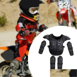 Armadura de motocicleta crianças fl corpo terno meninos meninas patinação juventude sujeira bicicleta engrenagem entrega gota automóveis motocicletas acessórios otjlt