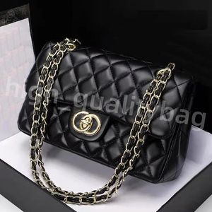 10A CF designer bag high quality plaid flap caviar fashion women shoulder handbag chain leather letter solid buckle square stripe messenger tote dhgate handbags