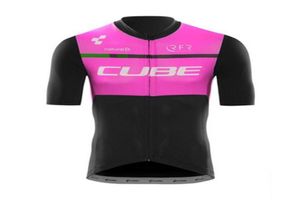 Мужской велосипедный трикотаж Летняя команда Cube Cycle Одежда Дышащая одежда с короткими рукавами для гоночного велосипеда MTB Велосипедная рубашка Велосипедные топы Ou2487785