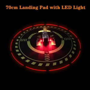 Zubehör 70 cm Drohnen-Landeplatz mit LED-Licht, wasserdicht, faltbar, doppelseitiger Hubschrauberlandeplatz für DJI Mavic 3/Air 2S/AVATA FPV/Mini 2/Mini SE