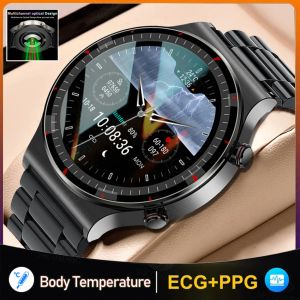 Orologi 2022 Nuovo ECG + PPG Smart Orologi da uomo Automatico a infrarossi BloodOxygen Frequenza cardiaca Pressione sanguigna Salute Smartwatch per Xiaomi Huawei