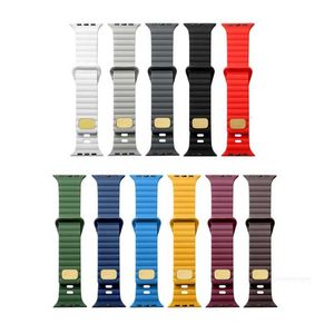 Designer buntes Silikon-Ersatz-Sportarmband für Apple Watch Ultra 8765432se 38 mm 42 mm 40 mm 44 mm 41 45 mm 49 mm Handgelenkarmband für iWatch-Serie Zubehör