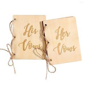 Party Supplies Vow Books Wedding Vows Book His and Her Brown Kraft Paper Set for Engagement Bridal Shower Gifts