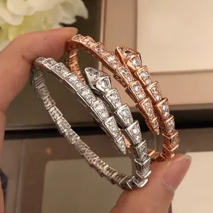 Дизайнерский браслет-подвеска в форме змеиной чешуи для женщин с бриллиантами, позолоченные 18 карат, официальные репродукции, дизайнерские ювелирные изделия с бриллиантами, в коробке 053