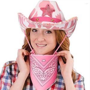 Berets marzycielski kowboj kapelusz zachodnia cowgirl dla kobiet dziewczyna po props