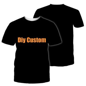 US Size Customized Solid Colors T Shirt 3D Printing Women Mens Summer Casual Short Sleeve O-Neck Tops T-shirt Diy Custom Tshirt 240220