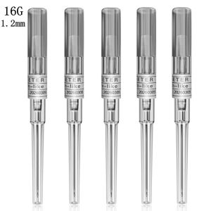 Needles Tattoo Piercing Needles 14G 16G 18G 20G 22G Surgical Steel Catheter Piercing Needles Supplies Sterilized Body Tattoo Needles