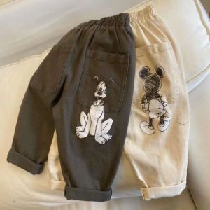 Set 2023 Autunno Nuovi bambini Abbigliamento per bambini Plus Veet Pantaloni imbottiti Ragazzi e ragazze Pantaloni casual Pantaloni per bambini