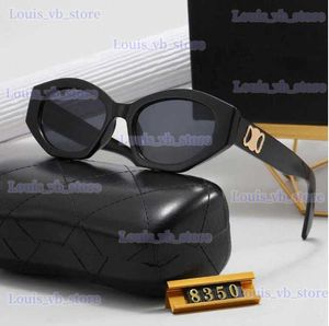 Солнцезащитные очки Дизайнерские солнцезащитные очки Мужские и женские Ces 8350 Cat Eye Frame УФ-защита Полигональные солнцезащитные очки UV400 с коробкой T240228