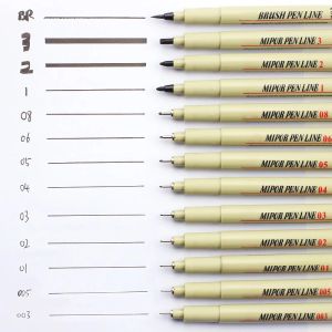 Pennarelli 3/5/13pcs Pigmento Liner Manga Marcatori Neelde Arte Disegno Pennello Impermeabile Punta diversa Fineliner Schizzo Penna di cancelleria