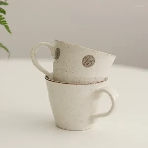Кружки из грубого фарфора, кофейная чашка в горошек, чайная чашка, импортированная из Японии, изысканный дневной набор