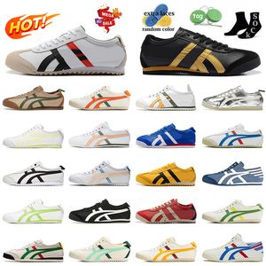 scarpe firmate Onitsukass Tiger Mexico 66 Lifestyle Sneakers Donna Uomo Scarpe casual Nero Bianco Blu Giallo Beige Argento Verde spento Scarpe da ginnastica basse Moda Mocassino sportivo