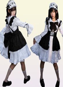 Costumi anime Donne Cameriera Outfit Anime Lolita Dress Cute Men Cafe Come Cosplay L2208025469390