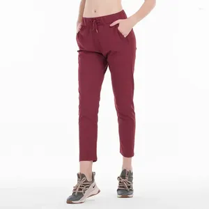 Abiti da uomo con logo Leggings da corsa per allenamento da donna Tessuto elasticizzato a 4 vie Pantaloni da yoga di qualità eccellente Collant sportivi da palestra all'aperto