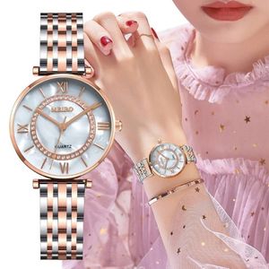 Meibo Watch Ladies Top Brand Womens Watches lyxigt rostfritt stål Analog kvarts Casual Watch Gift Wristwatch Relogio Masculino%273s