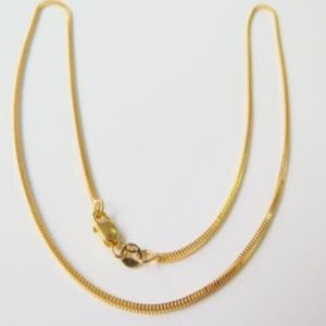17 7-дюймовое желтое золото 18 карат, ожерелье-цепочка для мужчин и женщин, миланская цепочка 2 7-3g236H