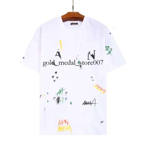 GAL LAVIN Mens Designer T Shirt Casual Man Womens Tees Hand-painted Ink Splash Graffiti Letters Loose Short-sleeved Round Neck Clothes 455