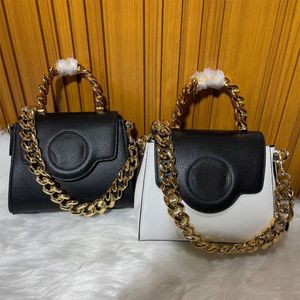 As melhores bolsas de alça superior bolsa de designer de alta qualidade bolsas de luxo de couro bolsa de mulher de designer bolsa de ouro grossa corrente pesada bolsa de ombro crossbody bolsa de alça de metal