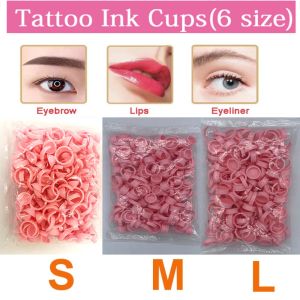 accesories 500PCS Pink Disposable Ring Caps No Divider Tattoo Ink Pigment Holder Cup Microblading Tattoo Ink Cup For Rings Accessories Ta