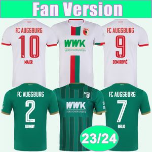 23 24 Augsburg Maglie da calcio da uomo DEMIROVIC MAIER BELJO GUMNY OXFORD PFEIFFER GOUWELEEUW REXHBECAJ VARGAS BREITHAUPT UDUOKHAI Maglie da calcio per casa