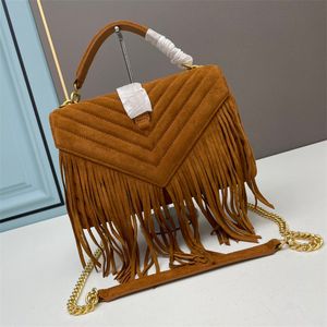 7A Cross Body Ramever Torba dla kobiety migawki Camera Torka torebka luksurys torebka Tassel Crossbody Bag nubuck skórzane torby Square Clutch Messenger 24 cm