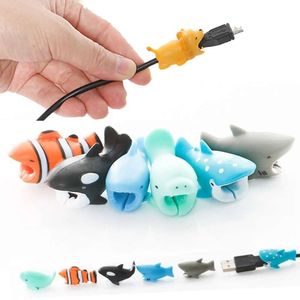 Formas de comunicações animal usb fone de ouvido protetor dos desenhos animados mordida linha dados carregador protetores cabo organizador