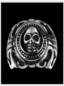 Fine Whole European American fashion ring Retro skull fashion rock punk trendy male ring men039s rings 2piecelot7742346