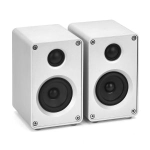 Mini alto-falantes passivos bidirecionais totalmente em alumínio Premium de 2,5 polegadas - Ideal para sistema de som HiFi surround frontal de computador doméstico - 1 par