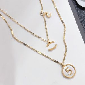 Stainless Steel Letter Pendants Designer Necklaces Choker Brand Jewelry Necklace Crystal Pearl Necklace Chains Stylish Men Womens Wedding Birthday Giftss