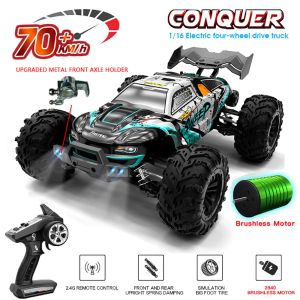 CARS SCY 16101PRO 16102PRO 1:16 70 km/h 4WD RC samochód z reflektorami LED Remot Control Cans Monster Monster Truck dla zabawek dla dzieci