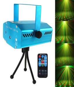 RED Mini RG Auto Voice Xmas DJ Disco LED Laser Stage Light Projector com controle remoto 7720937