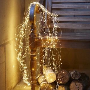 Strängar 100 LED -batteridrivna Fairy Lights Rustic Wedding Centerpiece Room Decor Party Garden inomhus utomhus kopparsträng