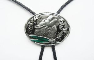 New Vintage Western Cowboy Cowgirl Wolf Classic Bolo Tie Leather Necklace BOLOTIEWT013 Brand New In Stock3815738