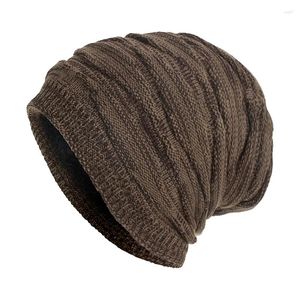 Basker vinter slouchy beanies hattar höst stickade hatt kvinnor män förlorar varm mössa på motorhuven elastiska mössor virkade huvudbonader