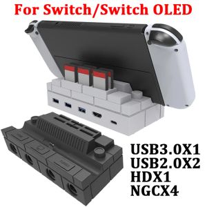 Står för Switch TV Dock för Nintendo Switch/Switch OLED Portable Docking Station USB C till HDMicompatible för NGC -handtagskonverterare