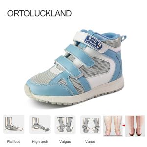 Outdoor Ortoluckland Scarpe per ragazze per bambini Marche di moda per bambini Stivali ortopedici per bambini Ragazzi per bambini 2022 Scarpe da ginnastica in pelle di maglia blu