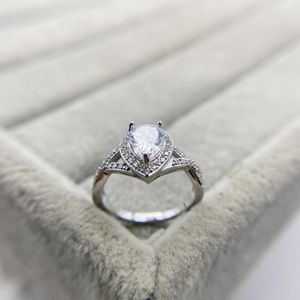 Anelli a grappolo che vendono anelli in argento sterling S925 con diamanti pieni di acqua blu mare, gioielli di moda europei, fidanzamento da donna