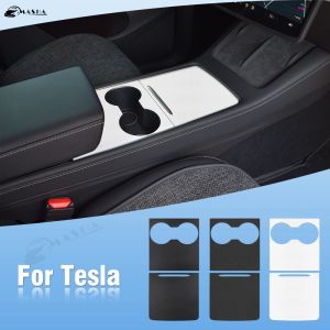 Cars For Tesla Model Y Model 3 2021 2022 2023 Center Console Cover Protector Central Control Wrap Panel Sticker Film Car Accessories