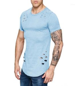 Men039s Tshirts Mężczyźni Red Solid Kolor luźne załoga za okrągła szyja