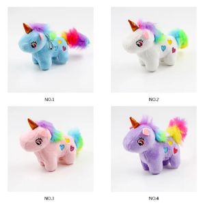 Unicorn peluş oyuncak yumuşak doldurulmuş popüler çizgi film bebek atı küçük kolye oyuncakları çocuklar için kızlar
