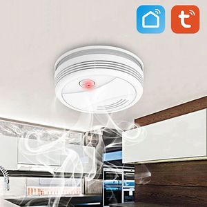 Tuya Wifi Smoke Alarm fire Protection Smoke Detector fire Alarm home Security System消防士煙センサー240219