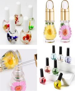 Conjunto de 5 peças de óleo de cutícula para arte em unhas, óleo natural para cutículas, perfume de flor, óleos revitalizadores, tratamento de nutrição, esmalte 1451431