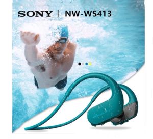 Player Sony NWWS413 Waterproof Swimming Running Mp3 Music Player Headset Integrerade tillbehör Vattentät Sony WS413 Walkman