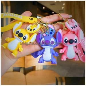 Plush Keychains Creative Cartoon Doll Pvc Bag Pendant Decoration Keychain Internet Famous Car Couple Birthday Gift Factory Spot Whol Dhwqt