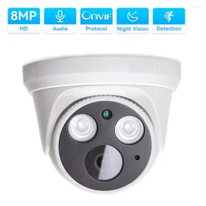 Hamrolte 8MP 4K IP Camera 5MP Dome Indoor Internal Microphone Nigthvision XMeye H.265 Low Storage DC12V POE48V Optional