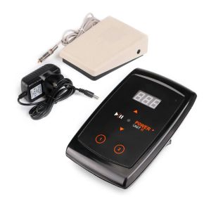 Guns Original Digital Power LCD Display Tattoo Power Supply Kit med Foot Digital Tools tatueringssatser för permanent sminkögonbryn