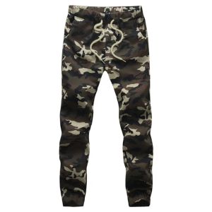 Calças de algodão dos homens jogger outono lápis harem calças 2022 camuflagem militar calças soltas confortáveis carga camo jogger